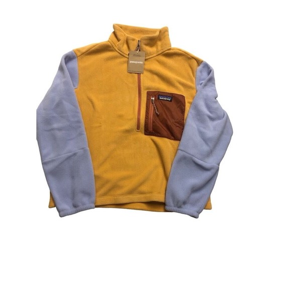 Patagonia Women's Microdini 1/2-Zip Fleece Pullover Sz Small Dried Mango New - Picture 3 of 4